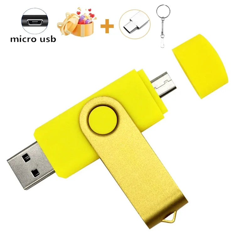 JASTER OTG 2 in 1 USB Flash Drive Pen Drive 128GB 64GB 32GB 16GB External Storage Frosted Double Application Micro USB Stick