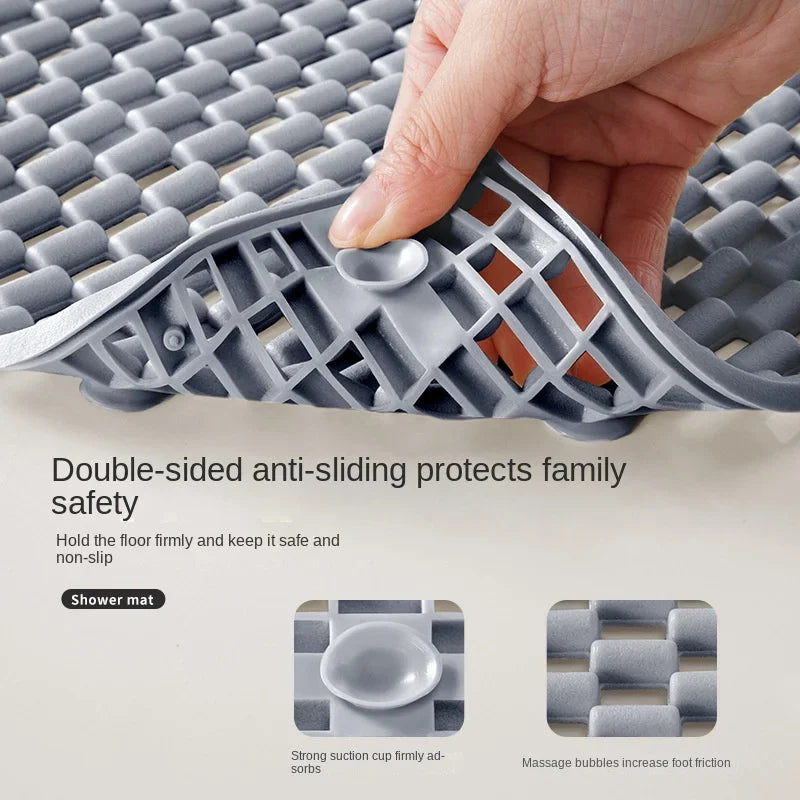 1PC Non-Slip Bath Mat Anti Fall Bathroom Floor Mat Household Bathroom Toilet Area Mat Shower Foot Mats Easy Clean Waterproof Mat