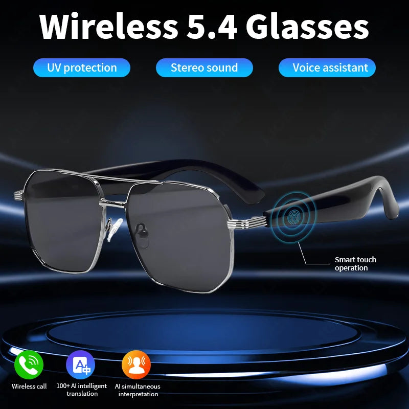 2025 Smart Glasses Fashion Luxury Men Women Polygonal Eye Protection Sun Glasses Trendy Retro Driving Sports AI Goggle Shades