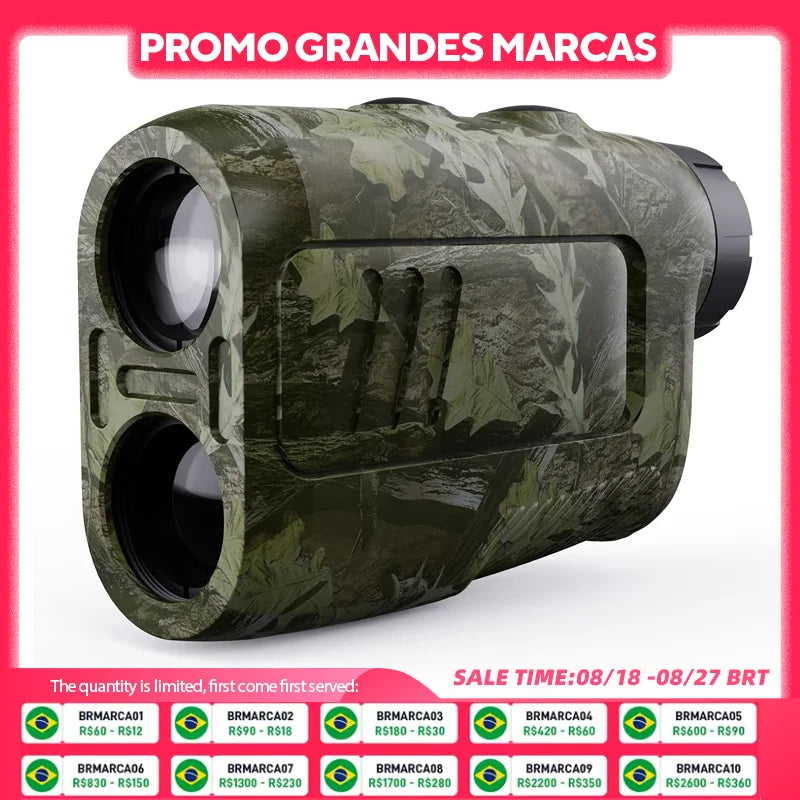 MiLESEEY Range finder 7° Big Field 656Yd laser rangefinder for hunting, with Rain and Fog Ranging Mode, BOW Mode, Auto Height