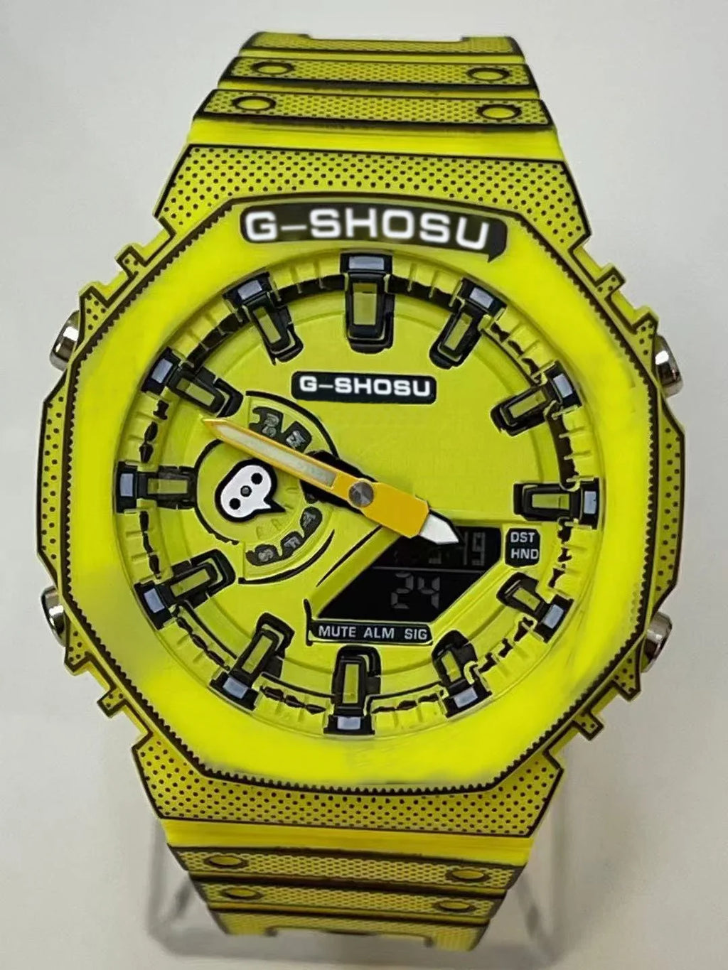 Comic Sport Electronic Unisex Watch Full Function LED Dual Display World Time Large Dial