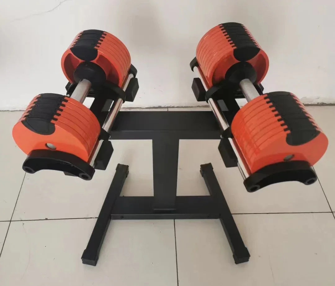 2024 New Arrivals Premium Quality 32kg 36kg 80lb 90lb 100lb 2kg Increments Adjustable Dumbbell with Bracket