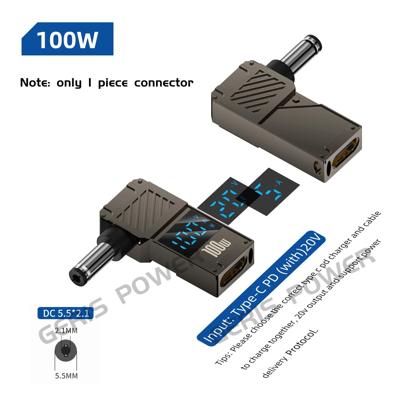65W 90W 100W USB Type C PD to Laptop Computer Notebook Power Adapter Converter for Asus Dc Power Connector Jack for Lenovo HP