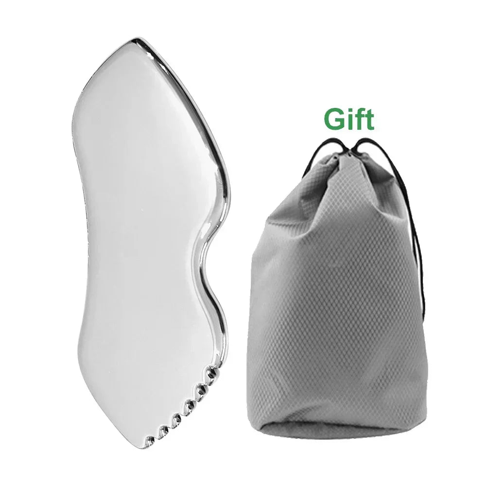 Gua Sha Board Guasha Massage for Face Stainless Steel Body Massager Facial Scraping Plate SPA  Guasha Scraper for Neck Back
