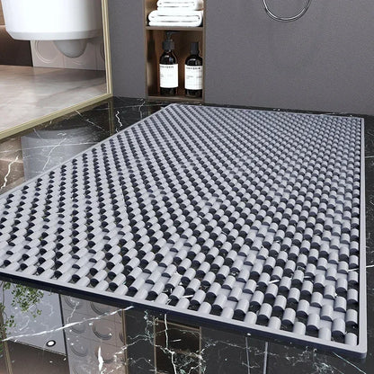 1PC Non-Slip Bath Mat Anti Fall Bathroom Floor Mat Household Bathroom Toilet Area Mat Shower Foot Mats Easy Clean Waterproof Mat