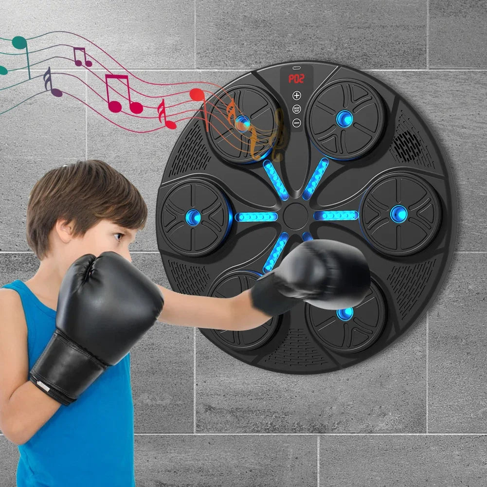 Music Boxing Machine Smart Bluetooth Boxing Reaction Wall Mounted Target Type C Charging Boxing Training Punching Equipment