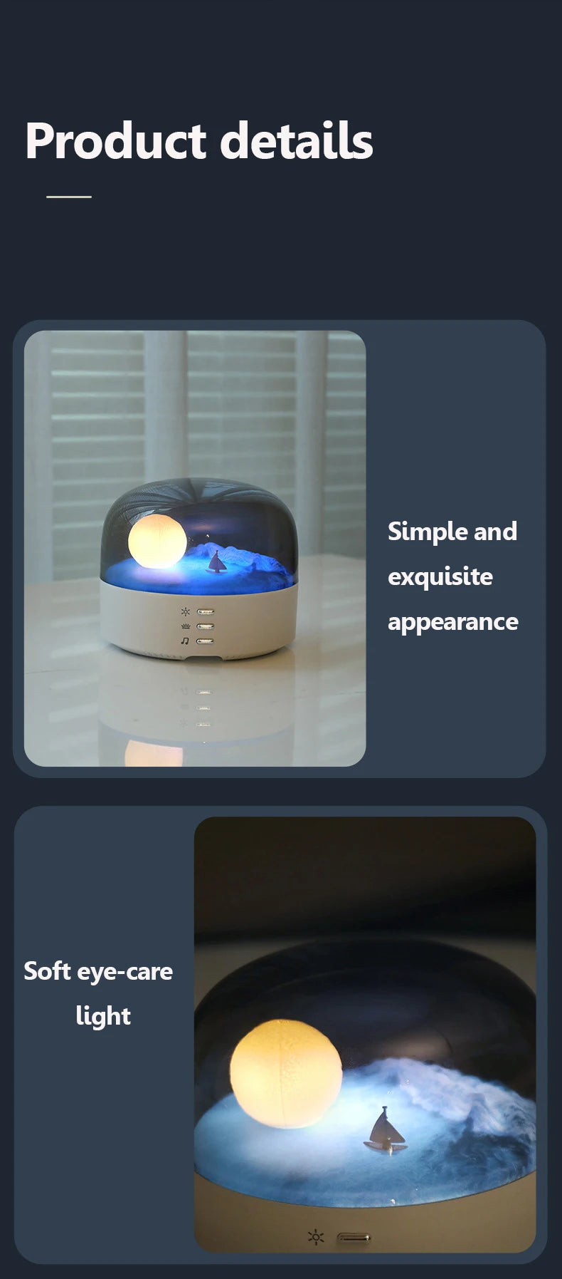 Mini Portable Bluetooth Speaker Ambient Light High Quality Sound Bluetooth Music Box with Dimming Soft Light Wireless Music Play