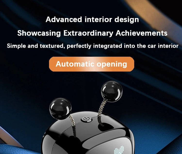 Smart Car Air Freshener AI Rechargeable Car Aroma Diffuser Smart eyes 4 Levels of Adjustable Intelligent Car Diffuser Gift