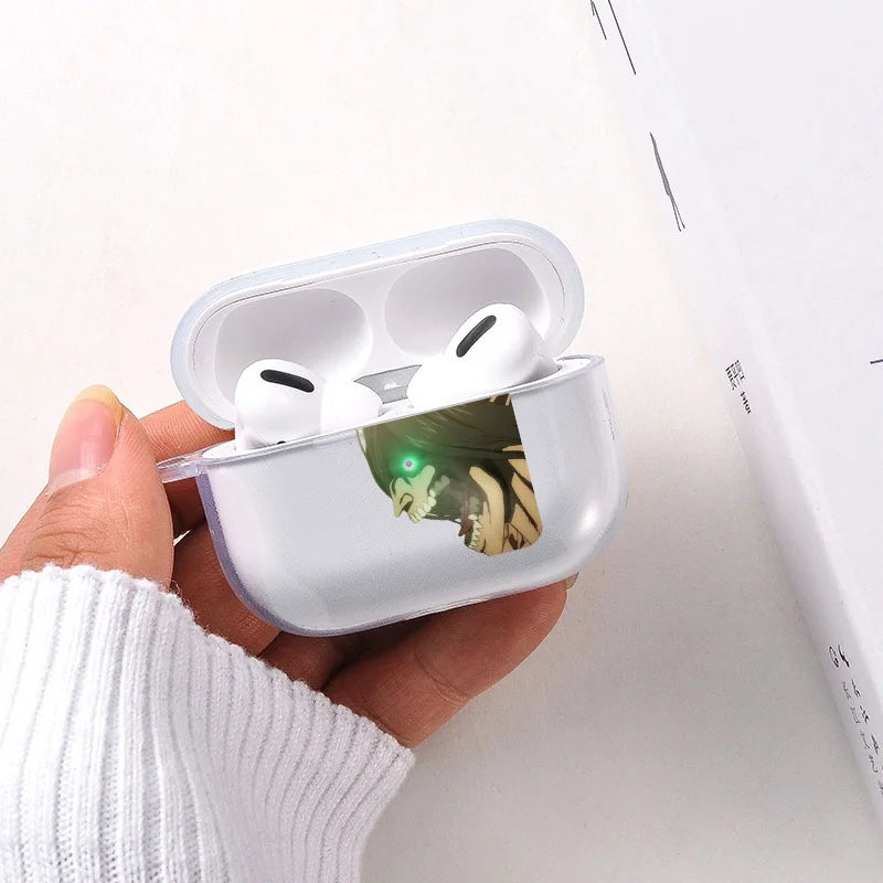 JapanAttack on Titan Earphone Case for Airpods 3 2 1 Soft Wirless Bluetooth Headphone Cover Shingeki No Kyojin Anime Cases