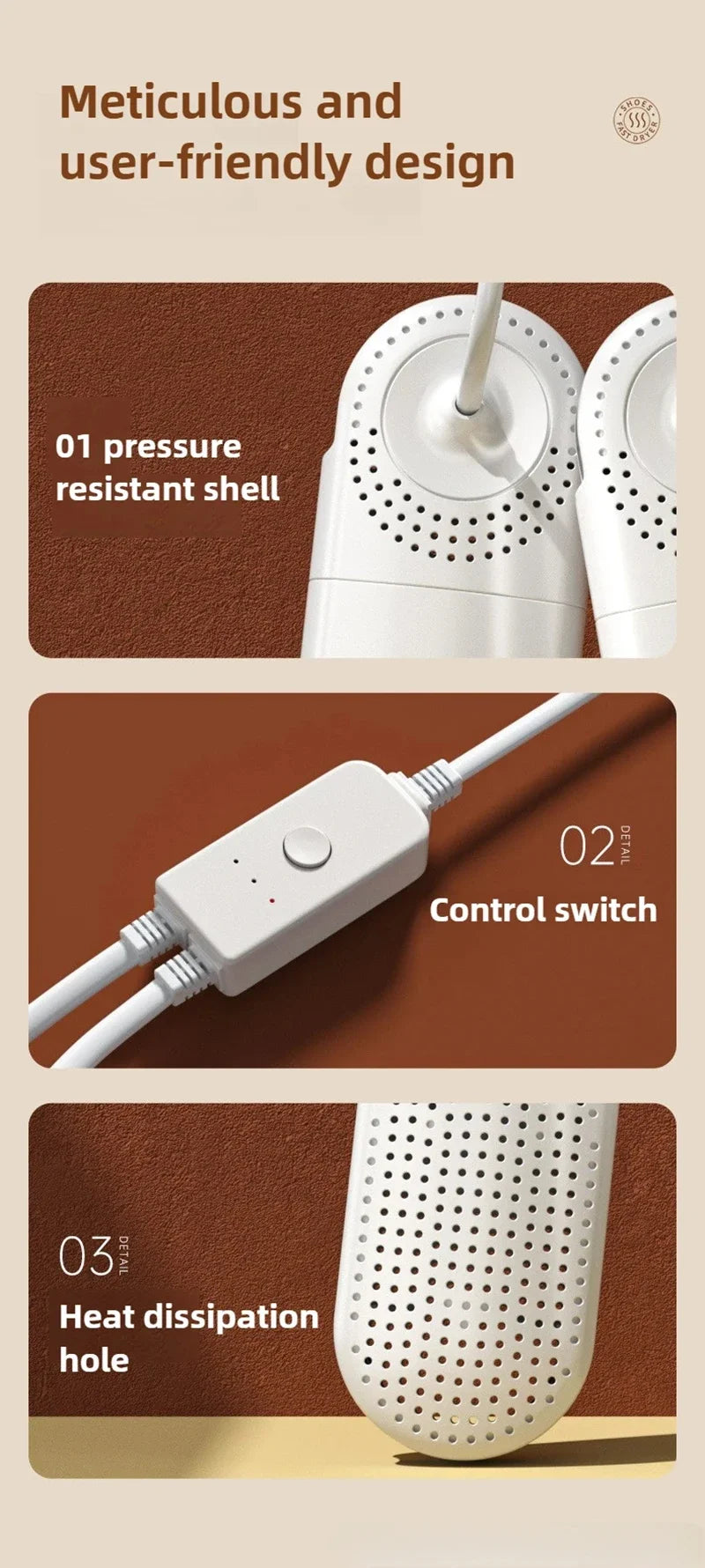 Shoe Dryer Household Shoe Dryer Sterilization Dryer Dormitory Shoe Dryer Portable Shoe Dryer Deodorization Rapid Drying New