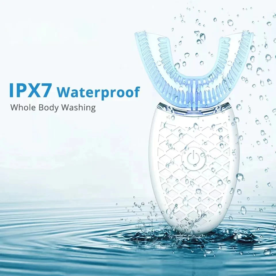 Sonic Automatic Electric Toothbrush For AdultUShaped 360 Degree Toothbrush USB RechargeableTeeth Cleaning & Whitening Brush