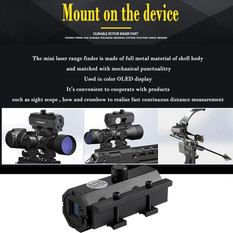 Tactical Hunting Sniper Laser Rangefinder Riflescope Long Range 1200M Real-time Rang Finder Distance Meter Angle Speed Telemeter