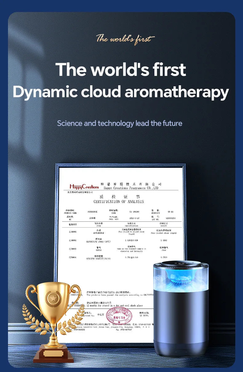 New Smart Car Fragrance  Air Fresheners Ambient Light Auto On/Off Car Air Freshener Diffuser Adjustable Intensity