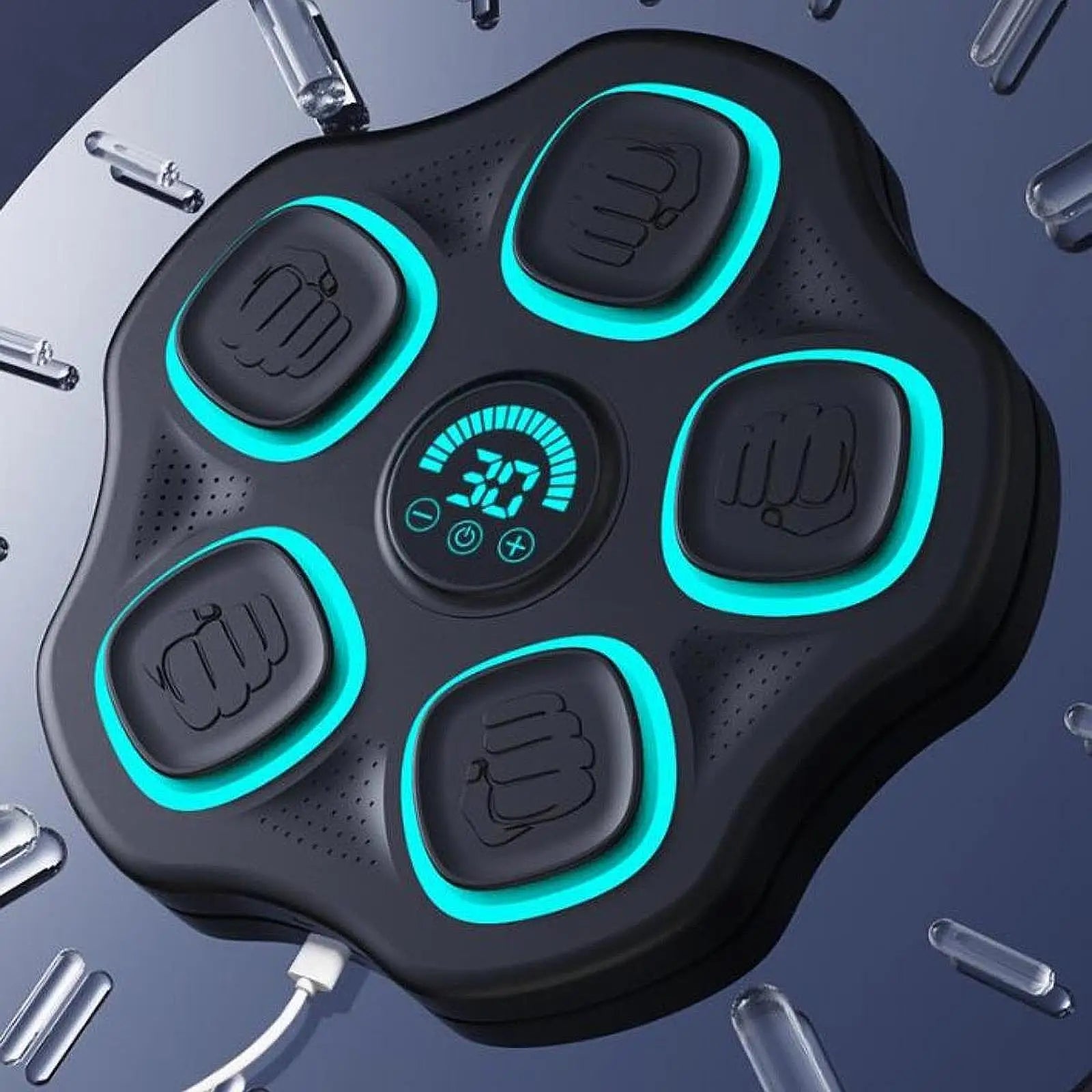 Music Boxing Machine with Gloves Indoor with LED Focus Training Punching Pad