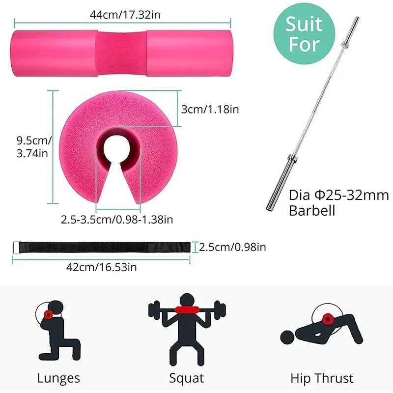 Fitness Sport Weight Lifting Barbell Pad Supports Squat Bar Pull Up Sports Gripper Cover Protection Solid Shoulder Pads Supplie