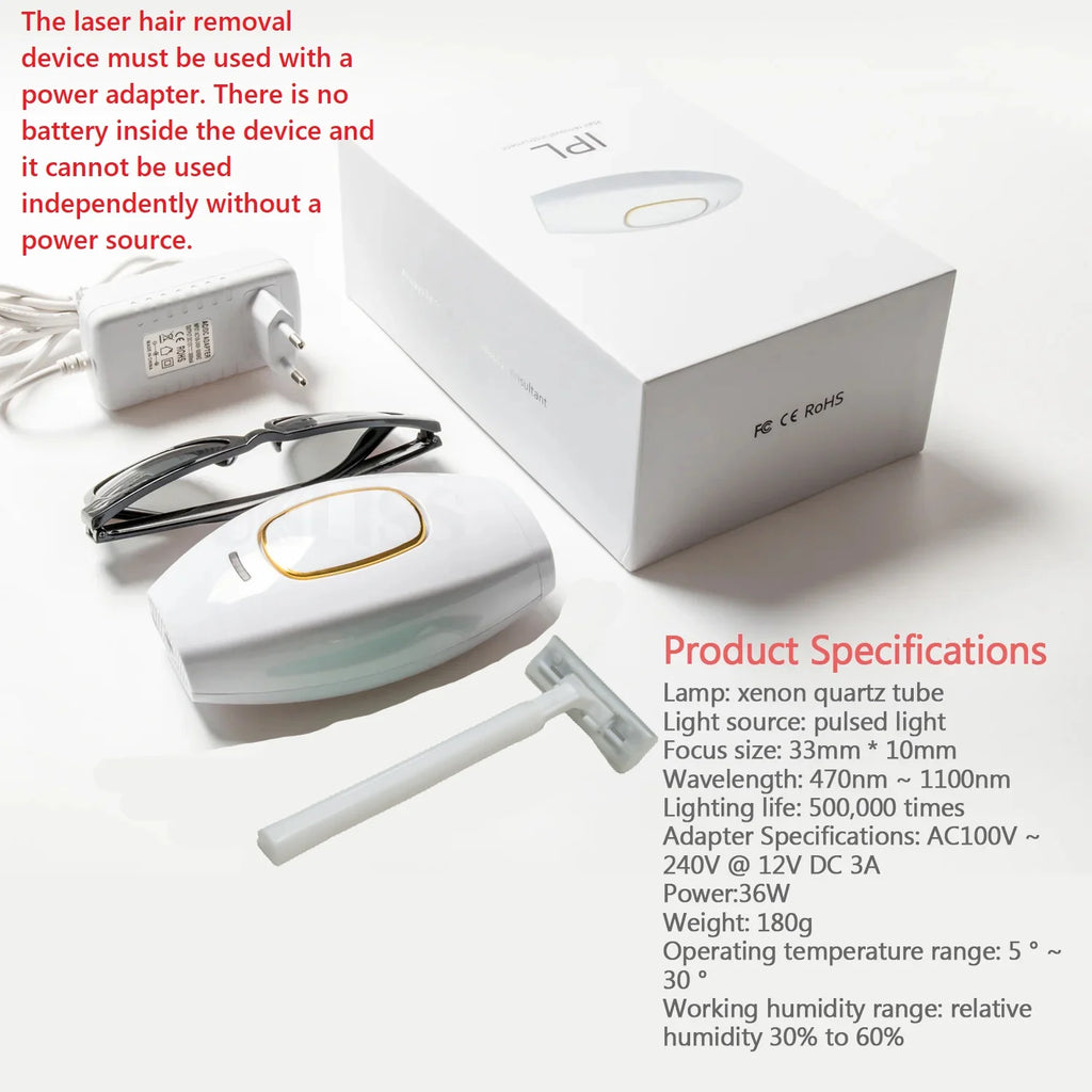 Permanently Home Use Mini Handheld 999999 Flashes IPL Laser Hair Removal Device Painless Personal Care for Men and Women 881