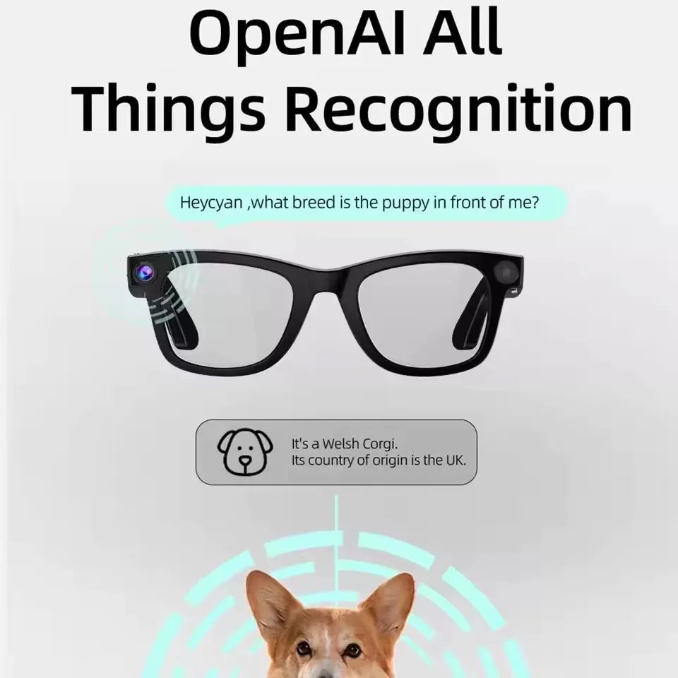 Smart AI Glasses 800W Pixel G300  AI Shooting Camera HD Photo Video Voice Call Translation Waterproof Bluetooth Glasses Devices