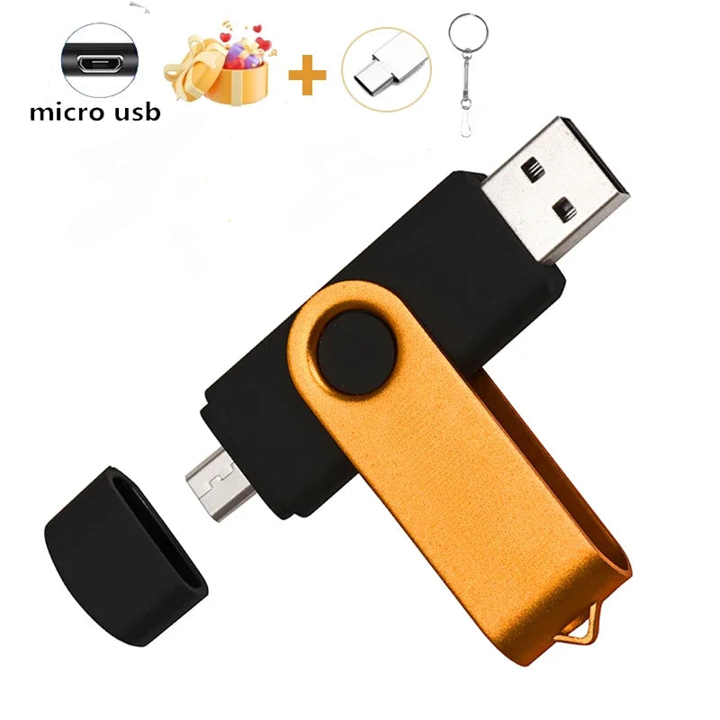 JASTER OTG 2 in 1 USB Flash Drive Pen Drive 128GB 64GB 32GB 16GB External Storage Frosted Double Application Micro USB Stick
