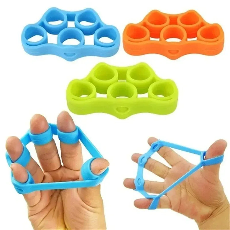 Hand Grip Strengthener Gripper Finger Strengthener Excercise Equipment in Home Elastic Silicone Wrist Gripper Resistance Belt