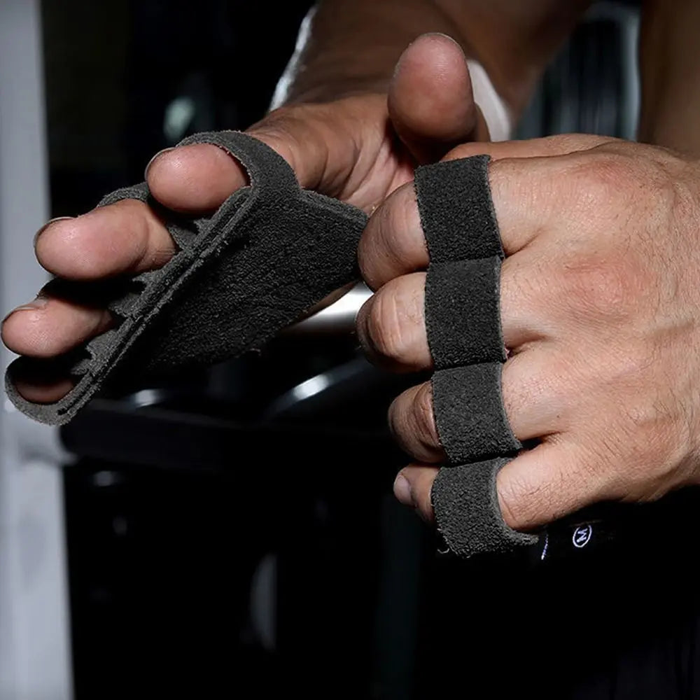 1PCS/ 1 Pair Cowhide Leather Weight Lifting Training Gloves Fitness Sports Gymnastics Grips Pull Ups Workout Anti-Slip Palm Pad