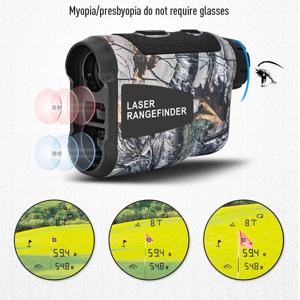 Laser Rangefinder for Hunting Golf Range Finder Distance Meter Telescope Telemeter 600M 800M 1000M Ranging Slope Height Angle
