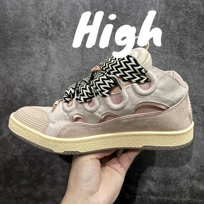 Men's Women's sports shoes Casual Shoes Colorful shoelace Matching Splicing color design Thick tongue Fashion Shoes Luxury