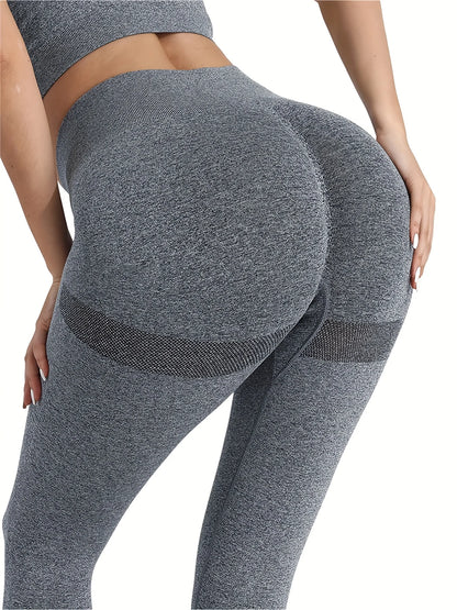 Women Sexy Solid Color Yoga Sports Leggings High Waist Quick-Dry Fitness Gym Cycling Slim Fit Pants