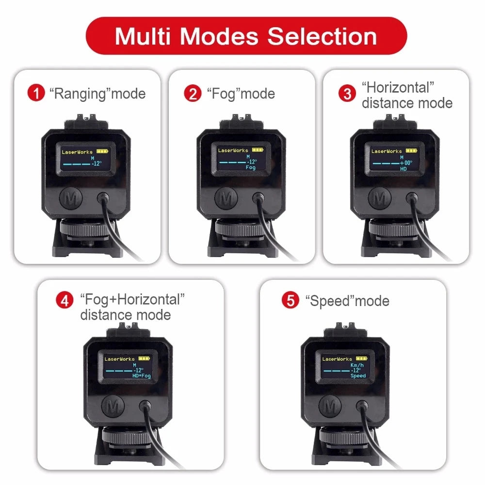 Tactical Hunting Sniper Laser Rangefinder Riflescope Long Range 1200M Real-time Rang Finder Distance Meter Angle Speed Telemeter
