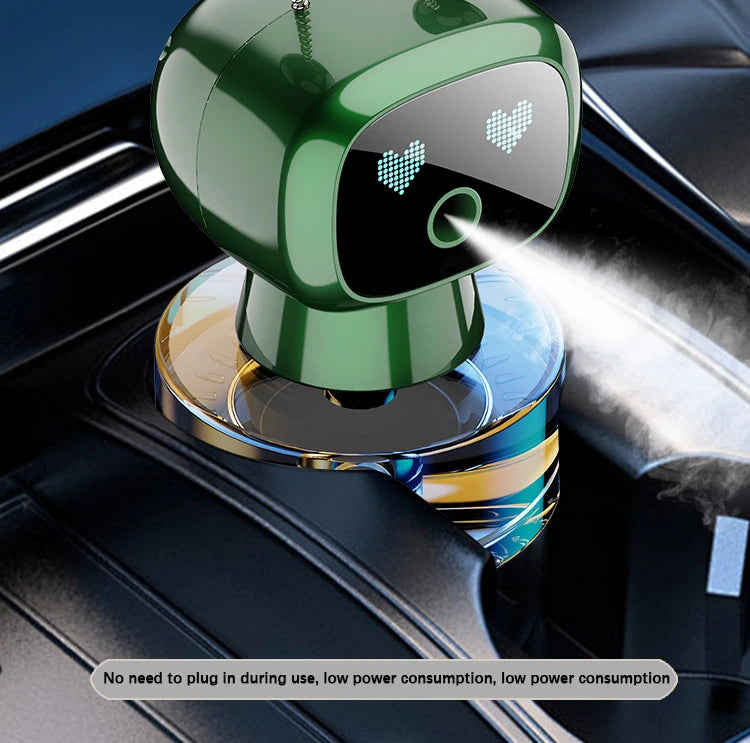 Smart Car Air Freshener AI Rechargeable Car Aroma Diffuser Smart eyes 4 Levels of Adjustable Intelligent Car Diffuser Gift