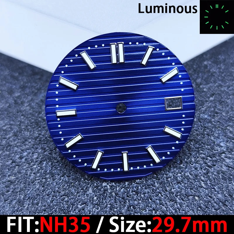 Watch Case for NH34 N.H35 N.H36 Movement - Fits 29.5-30mm Dial & 13mm Band - Replacement Mod DIY Case Set in Silver Black Gold