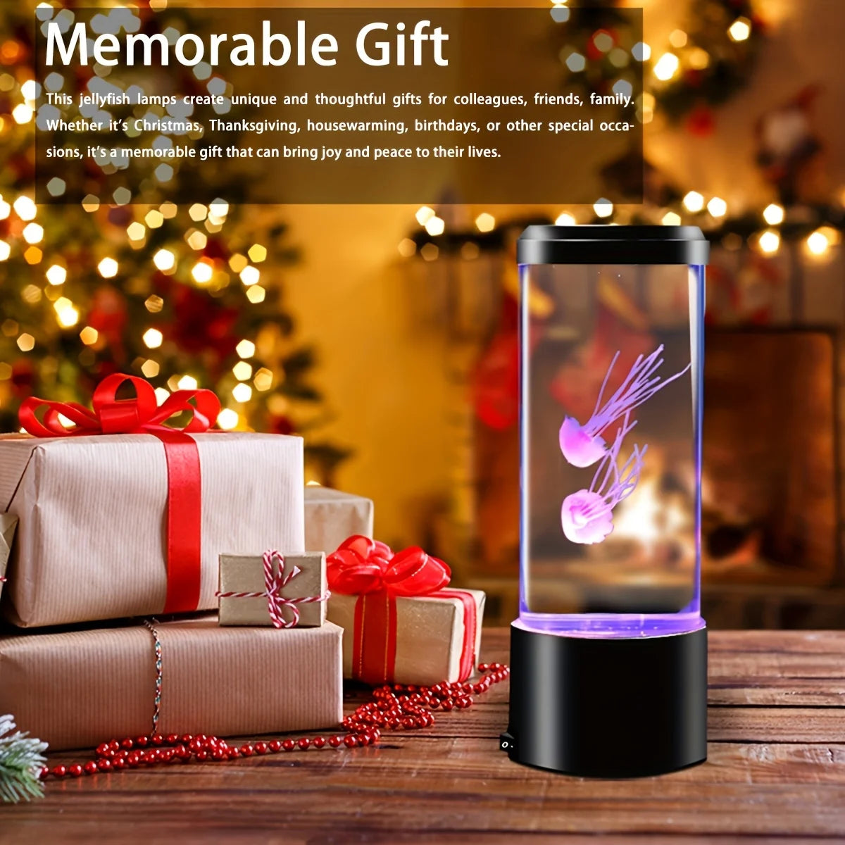 Jellyfish Lava Lamp, Aquarium Ocean Night Lights，7Colors LED Jellyfish Mood Lights With For Home Bedroom Desktop Decoration Gift