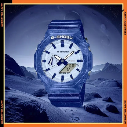 Digital Sports Electronics Unisex Watch Comic 2100 Series World Time Full Function All Hands Operational Oak Series