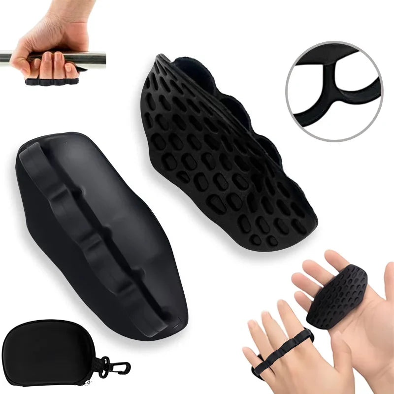 Anti-Slip Grips for Weight Lifting Pull-Ups Gym Training Unisex Ergonomic Rubber Hand Protector Strengthener Handle Gloves