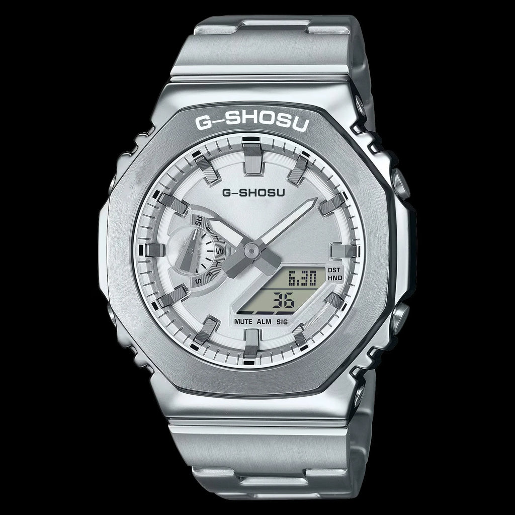 Sports Digital Electronic Unisex Watch Steel Strap Large Dial LED World Time All Hands Operational