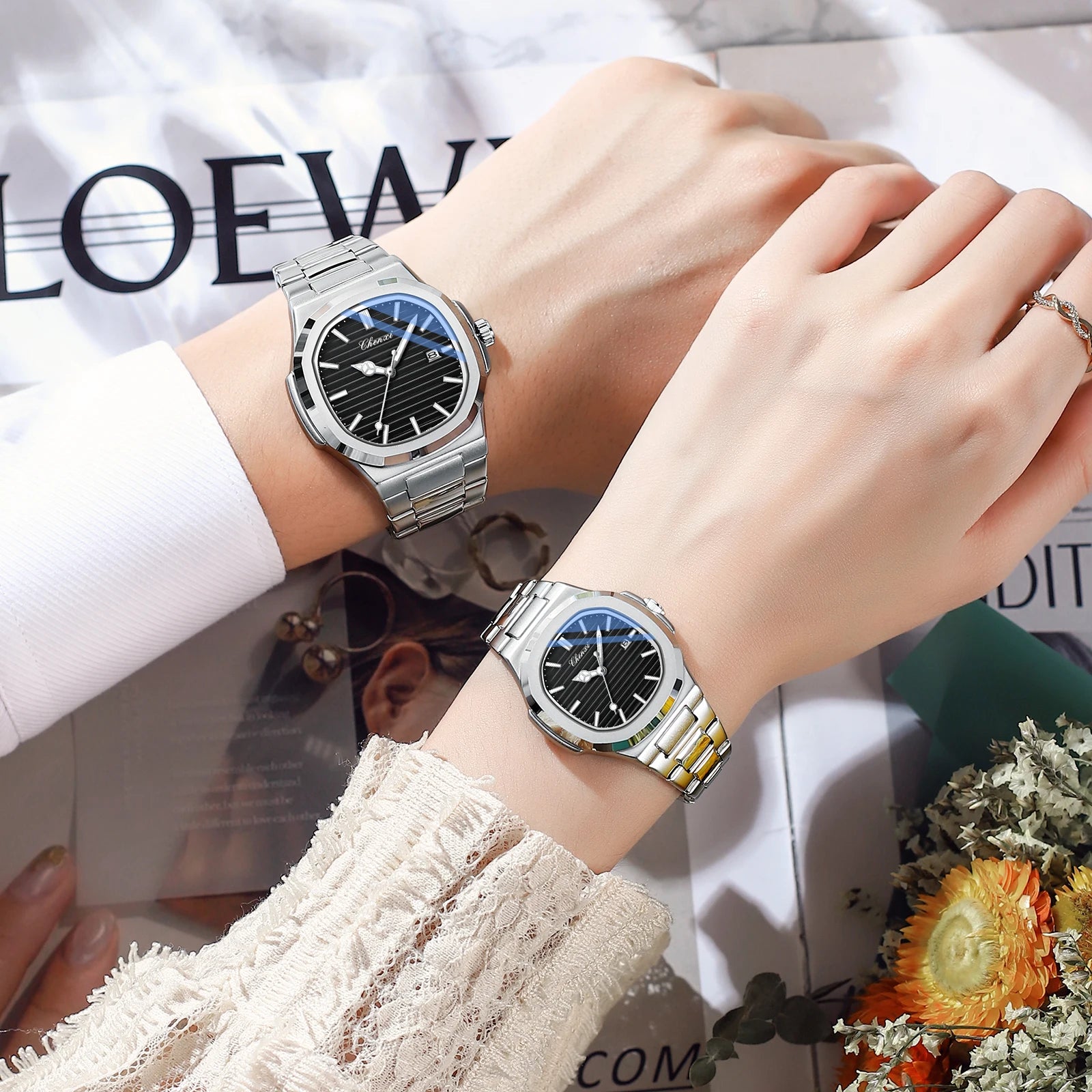 CHENXI 8222 Women Fashion Luxury Quartz Wristwatches Ladies Clock 2025 New Product Man And Women Watch Clock