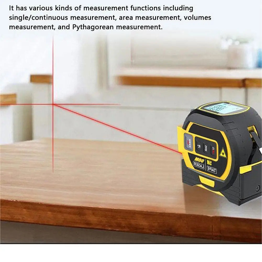 3 In 1 Laser Rangefinder 40 M / 60 M Distance Measurement With Backlit Display Rangefinder Scale Area / Distance Rechargeable