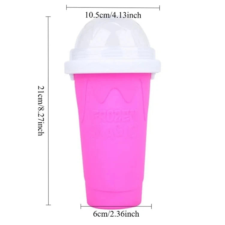 Quickly Make Smoothie Cups Large Capacity Homemade Smoothies Juice Ice Cream Milkshake Squeeze Bottle Cooling Cup with Spoon