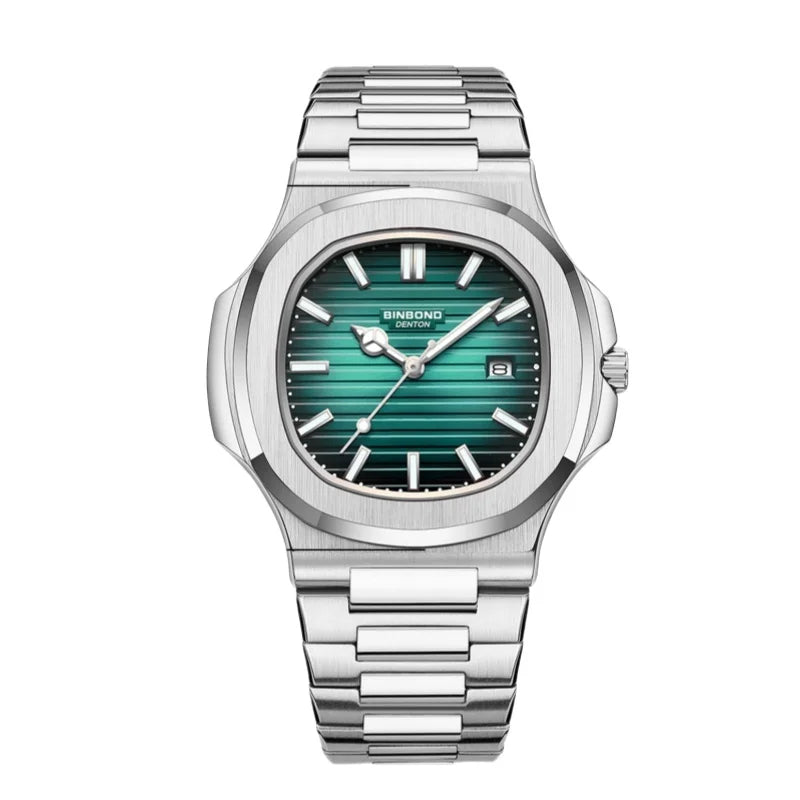 Deluxe Casual Men's Watch Waterproof Luminous Date Calendar Function Stainless Steel Quartz Men's Business Watch Fashion Gift