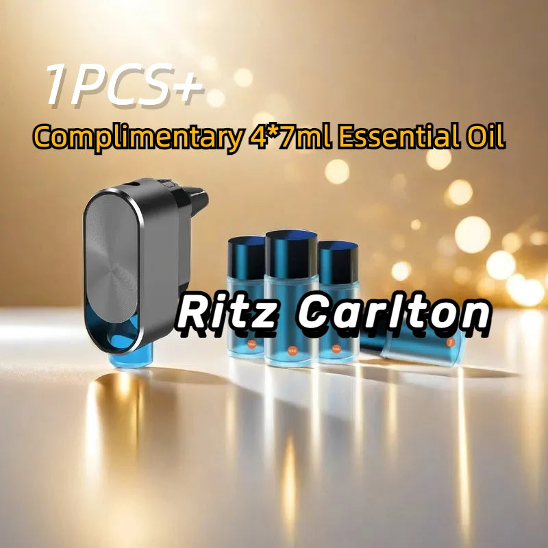 Smart Sensor Car Air Freshener – Premium Texture with 4 Bottles of Healthy Essential Oils, Elegant Interior Decoration for Fresh