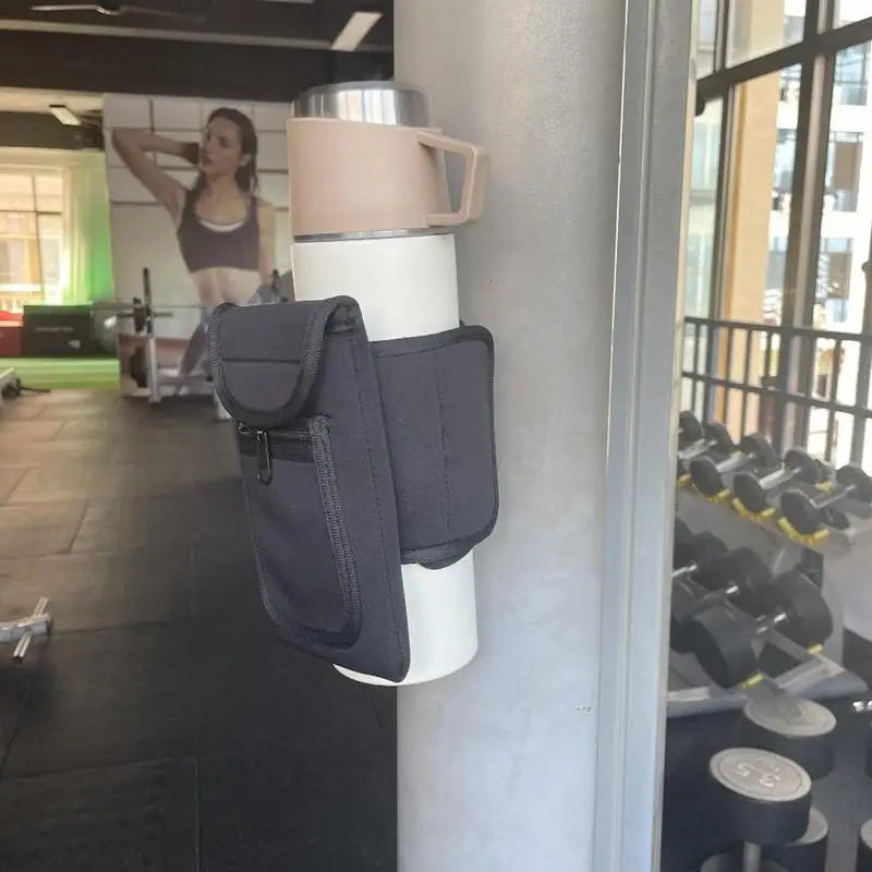 Magnetic Water Bottle Sleeve Portable Gym Water Bottle Bag Holder Magnetic Bottle Gym Bag Built-in Magnet Easy Attachment