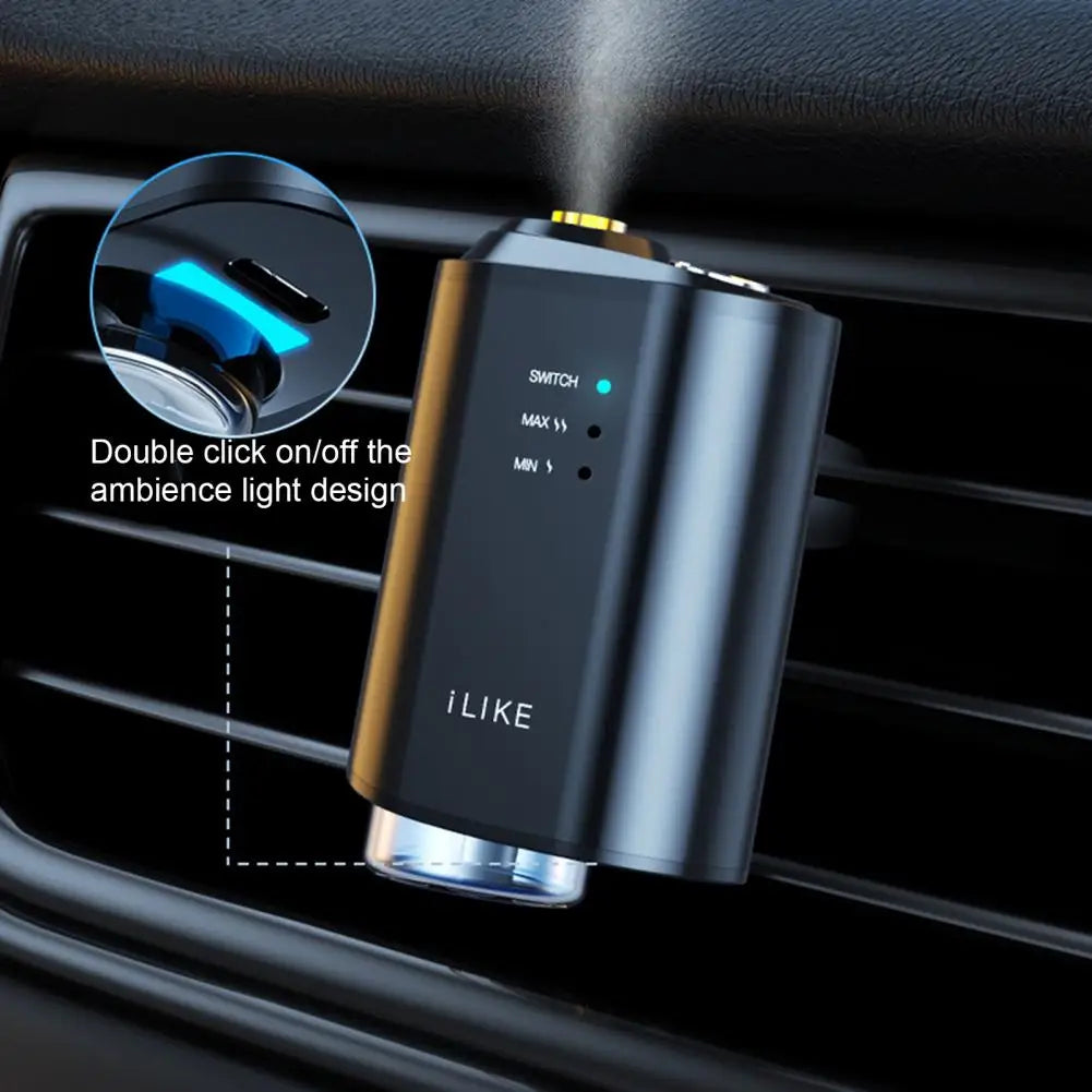 Smart Car Air Freshener Car Aromatherapy Diffuser On/Off Rechargeable Car Air Vent Clip Type Aroma Diffuser Fragrance Dispenser