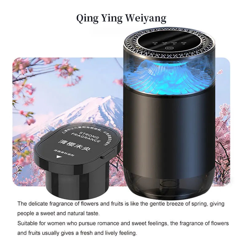 Smart Car Air Freshener Fragrance Mist Diffuser Ambient Light Interior Odor Remove 5 Scent Car Aromatherapy Refill Kit Good Smel