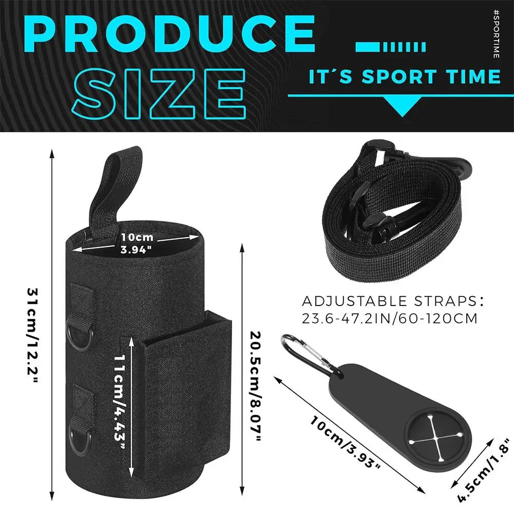 Magnetic Gym Water Bottle Bag Holder, Built-in Magnet for Easy Attachment to Metal Surface, Magnetic Bottle Sleeve Pouch