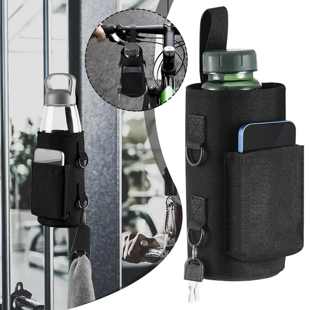 Magnetic Gym Water Bottle Bag Holder, Built-in Magnet for Easy Attachment to Metal Surface, Magnetic Bottle Sleeve Pouch