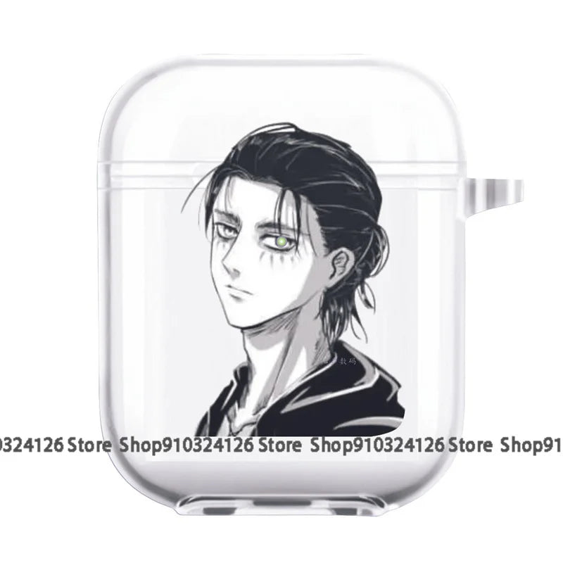 Attack On Titan Japanese Anime Clear for Airpods 4 Pro2 Cases Earphone Accessories for Airpods 1 2 3 Cover Bag