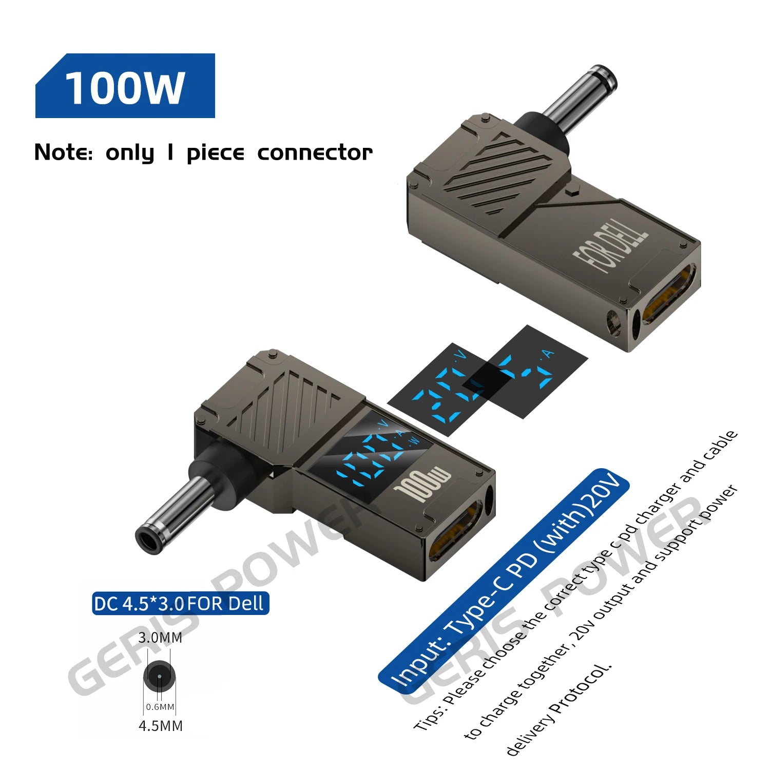 65W 90W 100W USB Type C PD to Laptop Computer Notebook Power Adapter Converter for Asus Dc Power Connector Jack for Lenovo HP