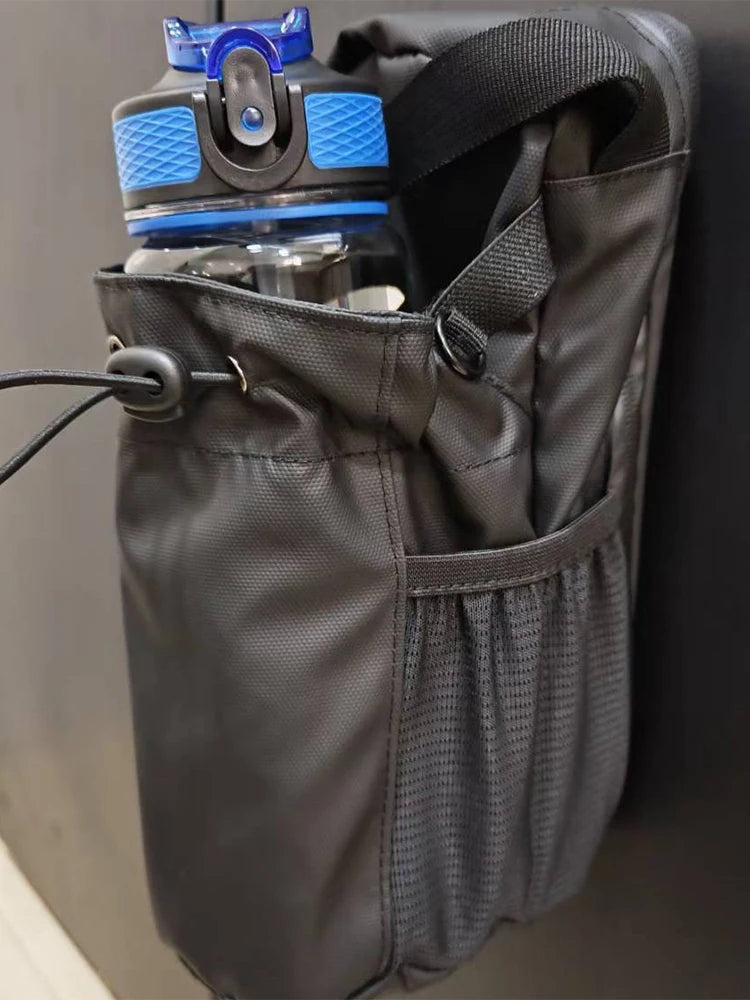 Magnetic Water Bottle Bag Large Capacity Specific Water Cup Holder with Strong Magnet Portable Bag for Outdoor Sports Gym Camp