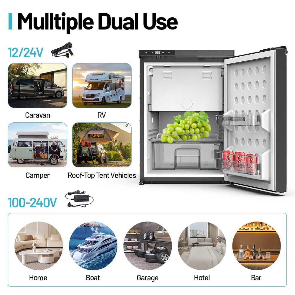 Off Road RV Caravan Car Fridge Outdoor Camping Compressor 12v 24v DC Car Refrigerator Cooler Box