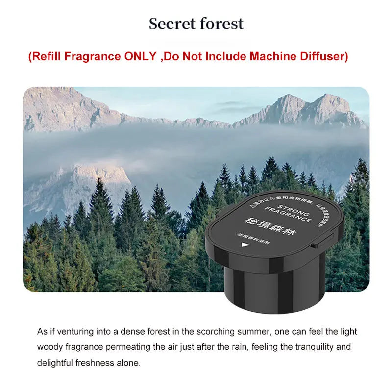 Smart Car Air Freshener Fragrance Mist Diffuser Ambient Light Interior Odor Remove 5 Scent Car Aromatherapy Refill Kit Good Smel