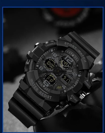 SANDA 3168 White Sport Watch  LED Digital 50M Waterproof Watch Men Multifunction Clock Relogio Masculino Men Military Watches